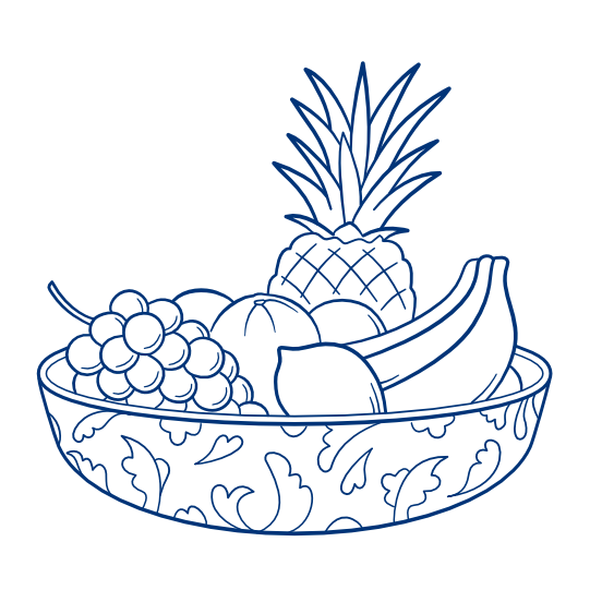 Bowl of fruit illustration investment funds