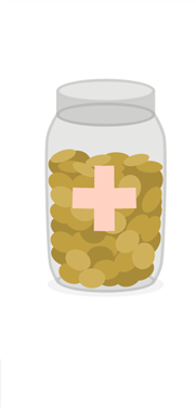 Illustration of a coin jar