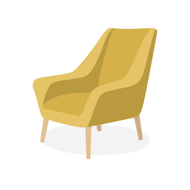 Illustration of a yellow chair